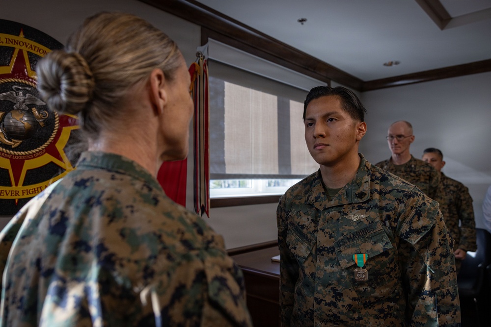2nd MLG Commanding General Recognizes, Awards Marines