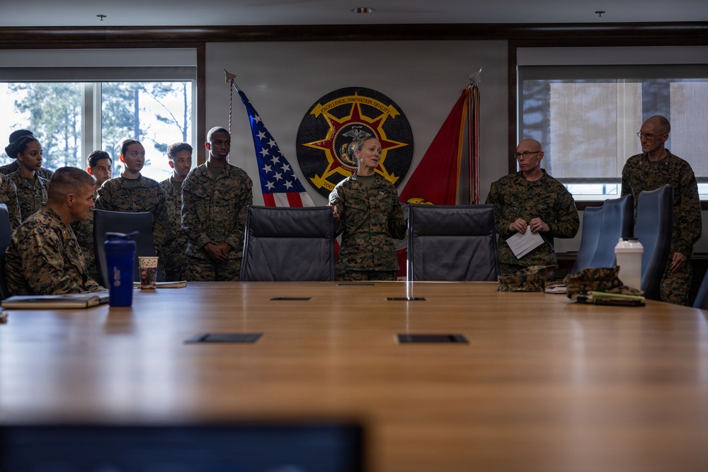 2nd MLG Commanding General Recognizes, Awards Marines