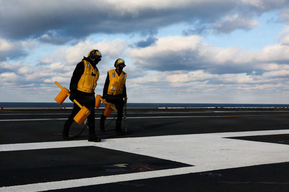 CVN 79 First Helo Landing