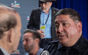 CBP Office of Trade gives press conference on Intellectual Property Rights in preparation for Super Bowl LX