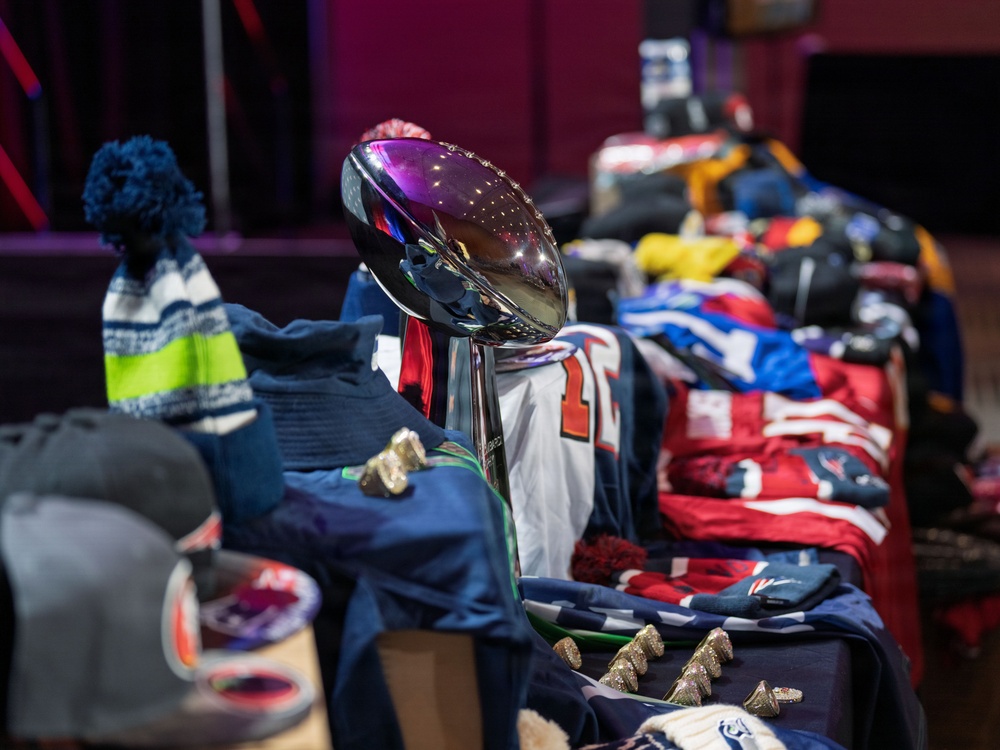 CBP Office of Trade gives press conference on Intellectual Property Rights in preparation for Super Bowl LX