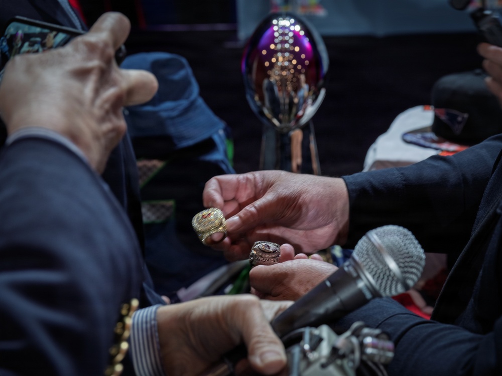 CBP Office of Trade gives press conference on Intellectual Property Rights in preparation for Super Bowl LX