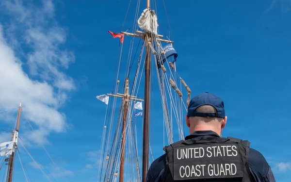 Coast Guard conducts Boarding Officer Certified Ashore patrol during Tall Ships Erie Festival
