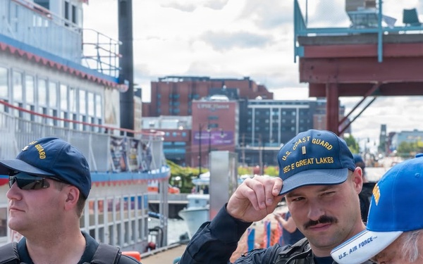 Coast Guard conducts Boarding Officer Certified Ashore patrol during Tall Ships Erie Festival