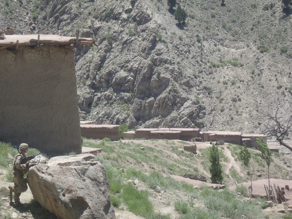 Soldier pulls security in Afghanistan