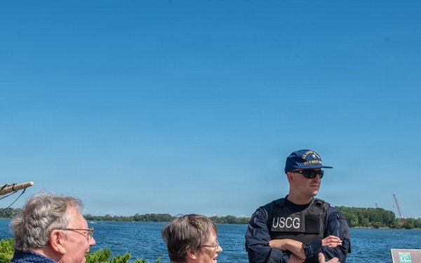 Coast Guard conducts Boarding Officer Certified Ashore patrol during Tall Ships Erie Festival