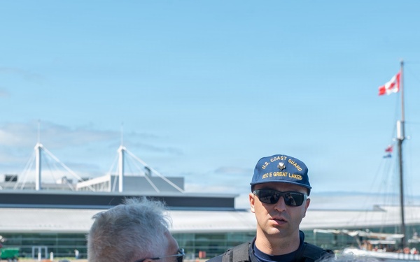 Coast Guard conducts Boarding Officer Certified Ashore patrol during Tall Ships Erie Festival