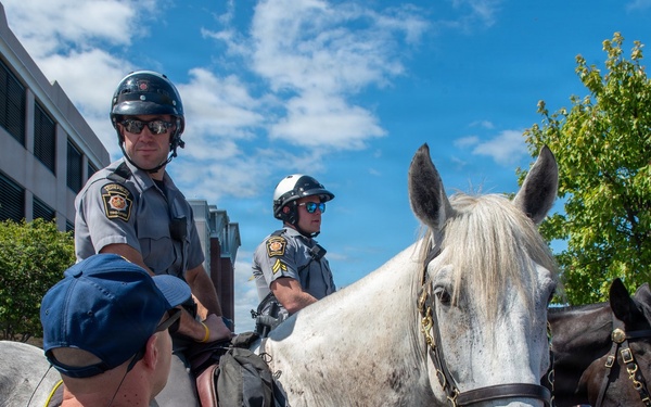 Coast Guard conducts Boarding Officer Certified Ashore patrol during Tall Ships Erie Festival