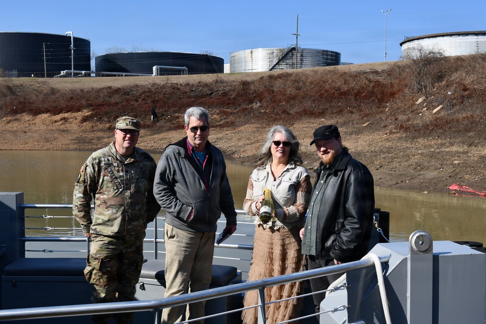 The Bishop family onboard the new vessel, the BISHOP