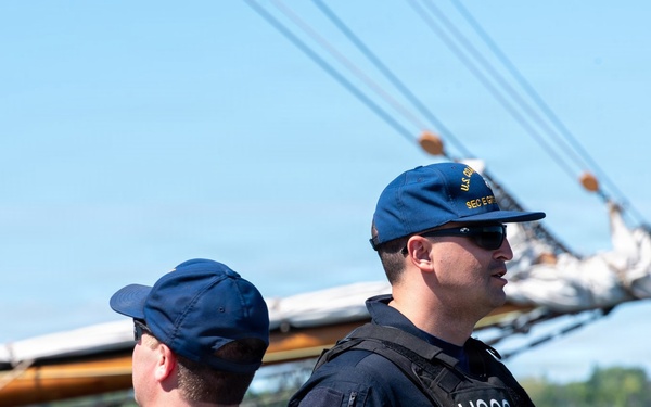 Coast Guard conducts Boarding Officer Certified Ashore patrol during Tall Ships Erie Festival