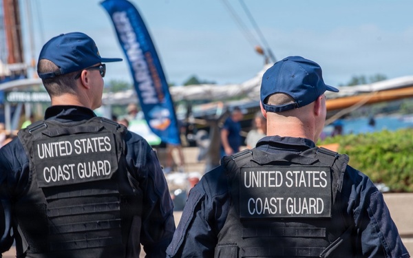 Coast Guard conducts Boarding Officer Certified Ashore patrol during Tall Ships Erie Festival