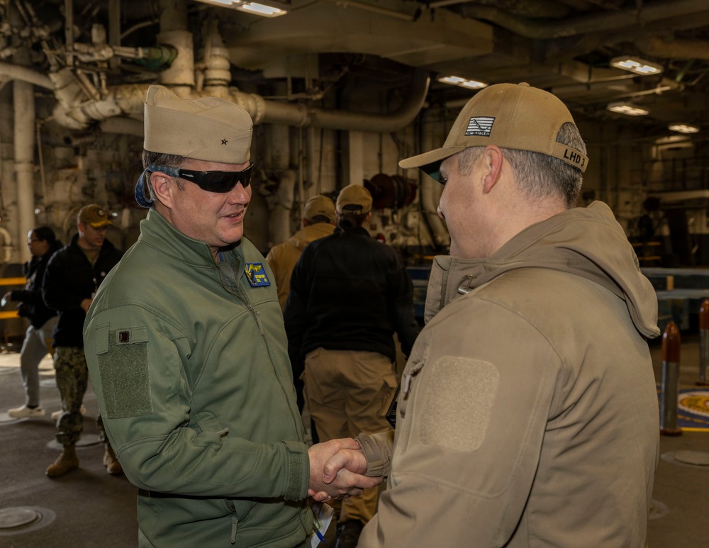 Kearsarge Hosts Tour For Rear Adm. Matthew J. Duffy