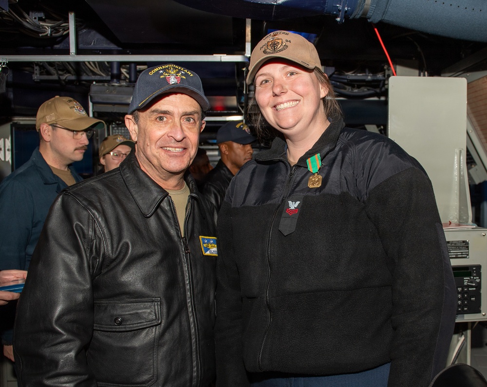 Rear Adm. Cahill Visits USS Nitze