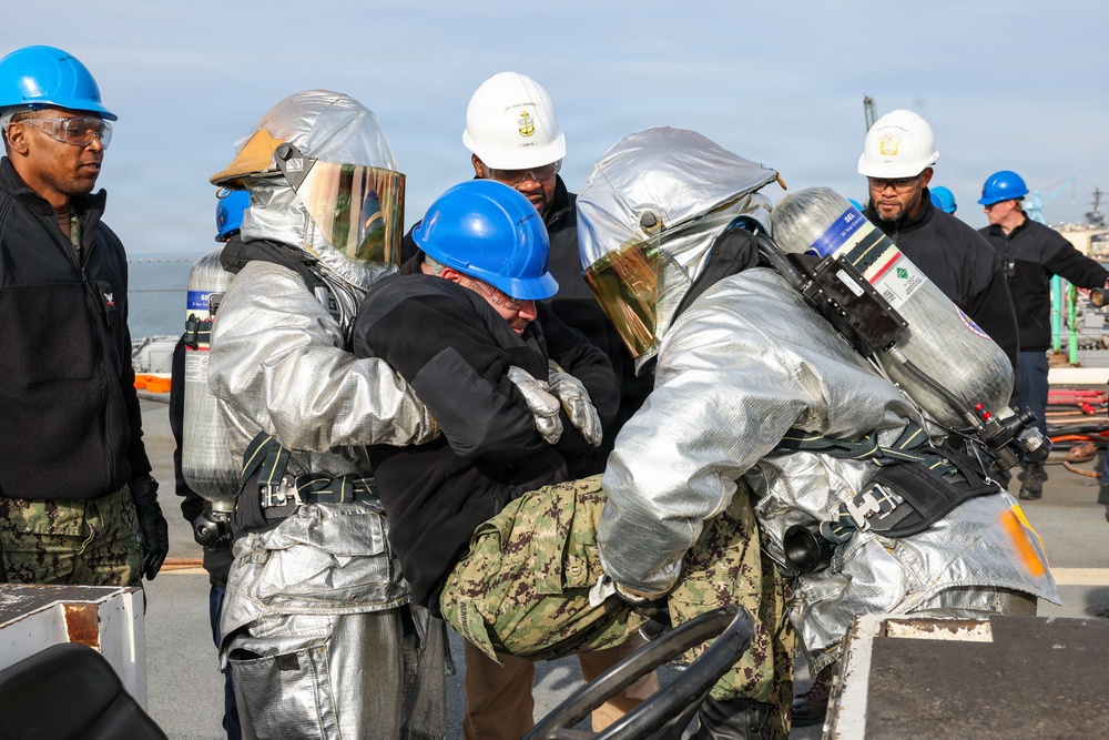 PCU John F. Kennedy Conducts Flight Deck Casualty and Response Training