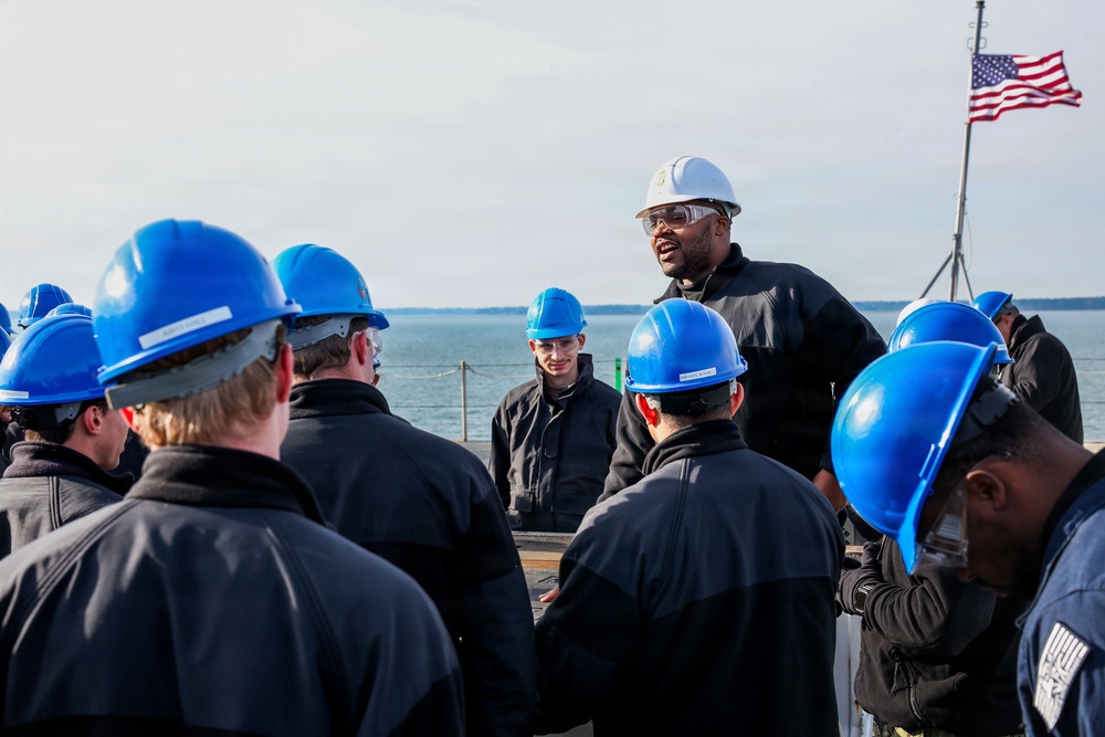 PCU John F. Kennedy Conducts Flight Deck Casualty and Response Training
