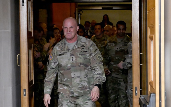 Vice Chief of Staff of the Army Gen. James J. Mingus Clap Out Ceremony