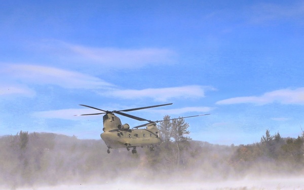 2nd Battalion, 147th Aviation Regiment helicopters, crews support sling-load training event with artillery unit at Fort McCoy