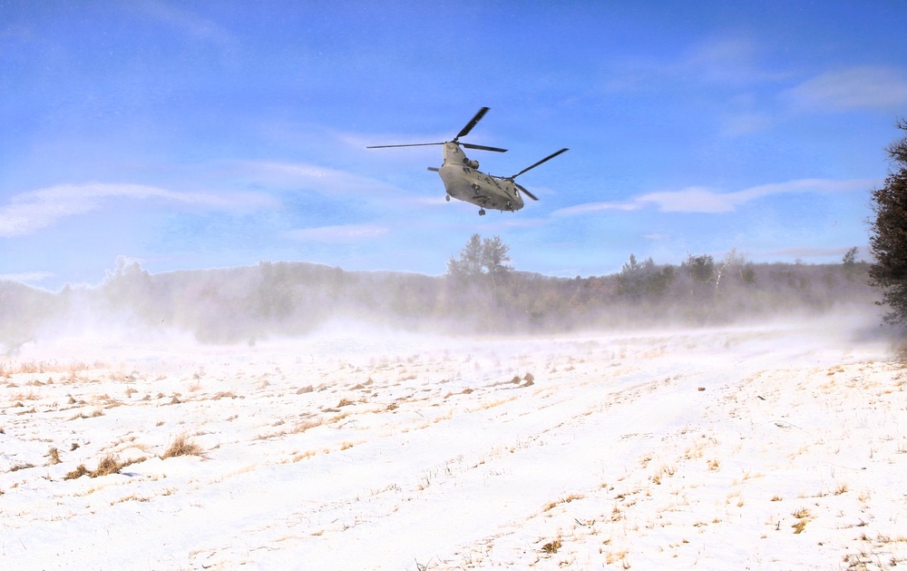 2nd Battalion, 147th Aviation Regiment helicopters, crews support sling-load training event with artillery unit at Fort McCoy