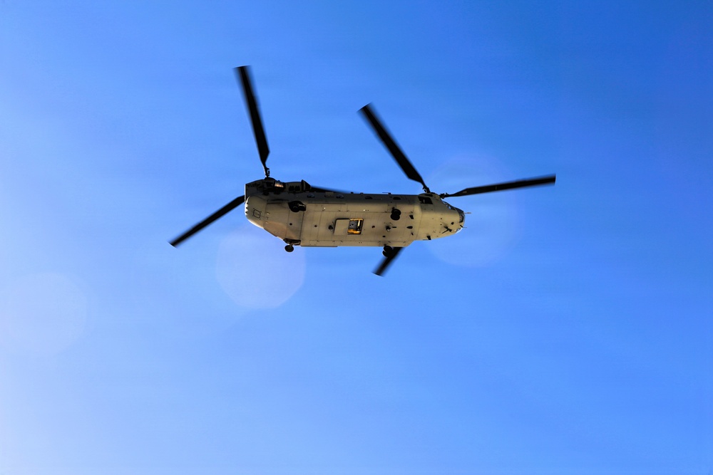 2nd Battalion, 147th Aviation Regiment helicopters, crews support sling-load training event with artillery unit at Fort McCoy