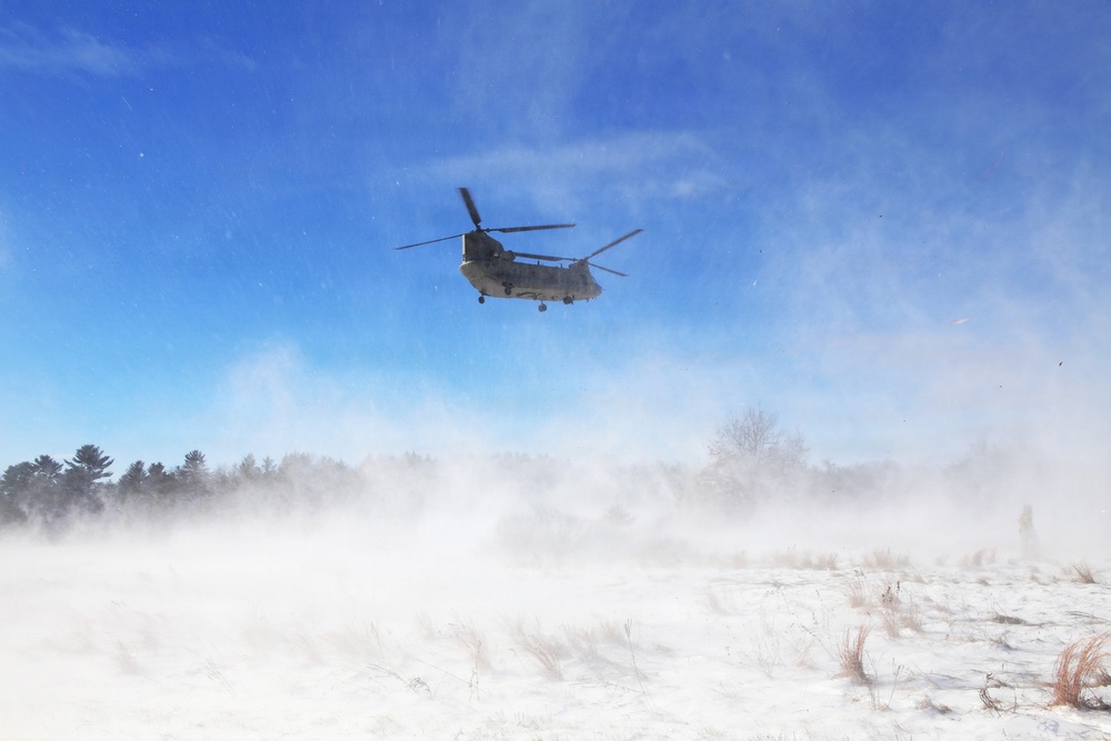 2nd Battalion, 147th Aviation Regiment helicopters, crews support sling-load training event with artillery unit at Fort McCoy