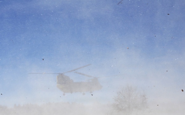 2nd Battalion, 147th Aviation Regiment helicopters, crews support sling-load training event with artillery unit at Fort McCoy