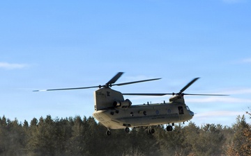 2nd Battalion, 147th Aviation Regiment helicopters, crews support sling-load training event with artillery unit at Fort McCoy
