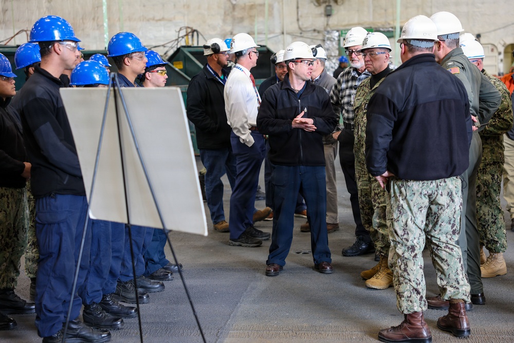NAVSEA Visits PCU John F. Kennedy
