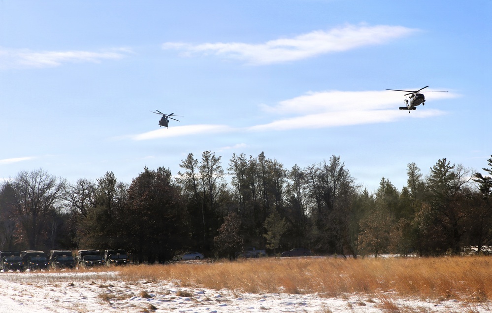 2nd Battalion, 147th Aviation Regiment helicopters, crews support sling-load training event with artillery unit at Fort McCoy