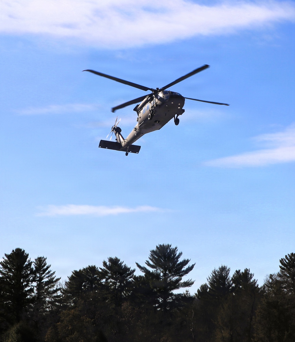 2nd Battalion, 147th Aviation Regiment helicopters, crews support sling-load training event with artillery unit at Fort McCoy