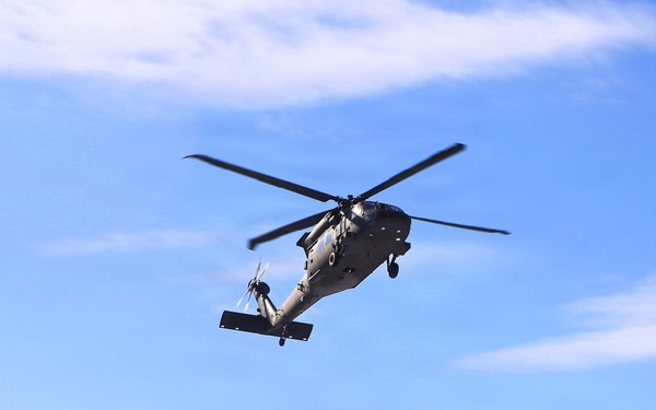 2nd Battalion, 147th Aviation Regiment helicopters, crews support sling-load training event with artillery unit at Fort McCoy