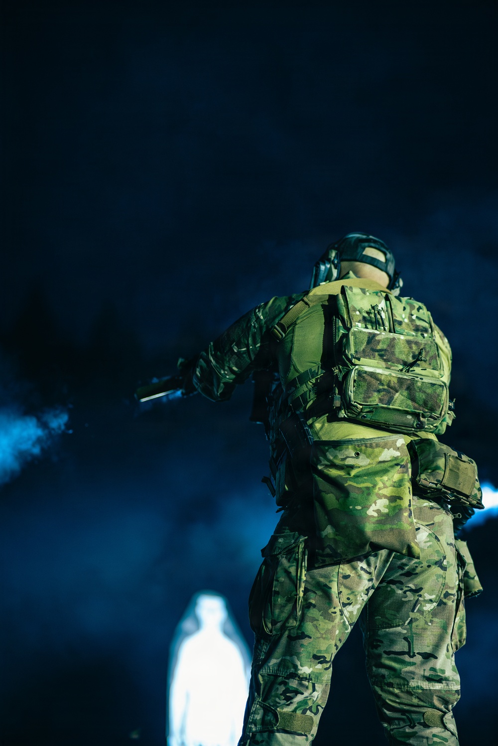 1SFG(A) Green Berets conduct night combat marksmanship training