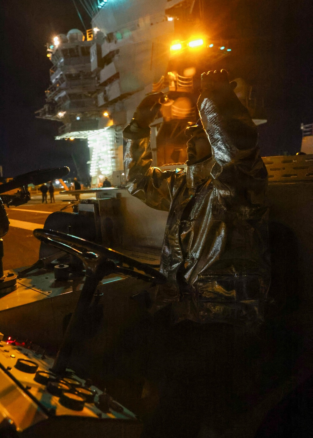 PCU John F. Kennedy Conducts Flight Deck Fire Drill