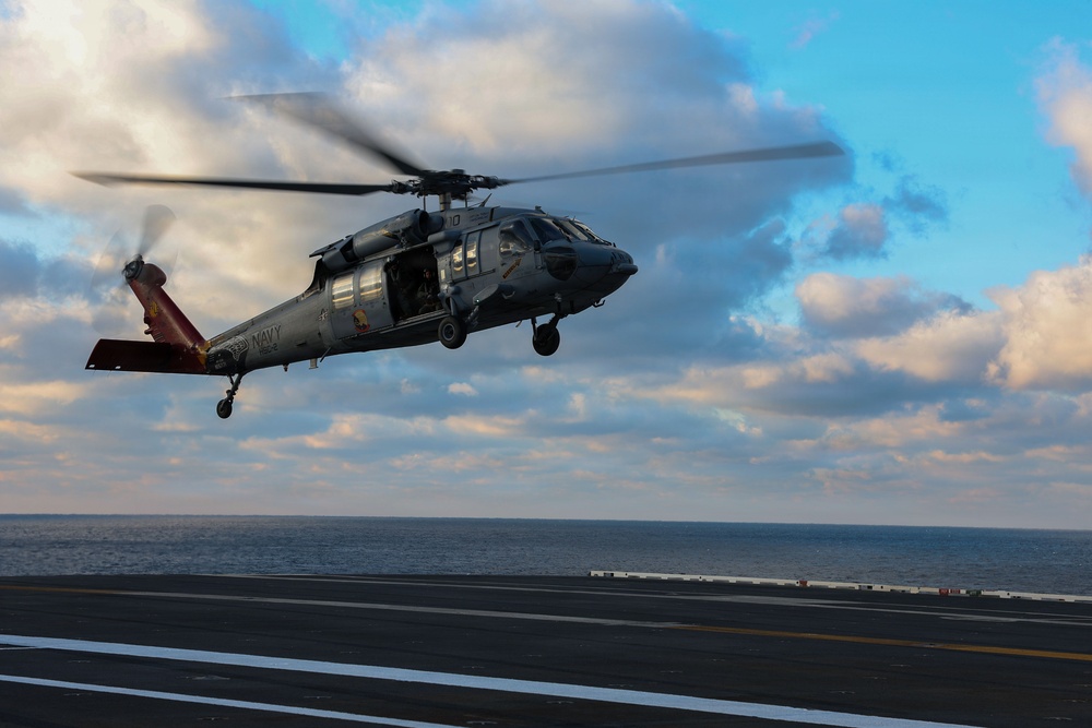 CVN 79 First Helo Landing