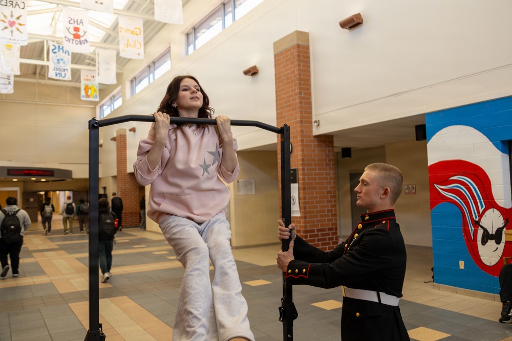 Boston Marines Visit Ashland High School