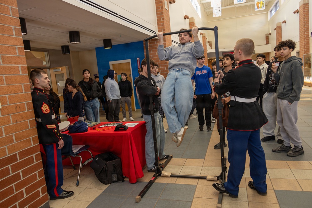 Boston Marines Visit Ashland High School