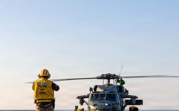 PCU John F. Kennedy Conducts First Ever Helicopter Landing