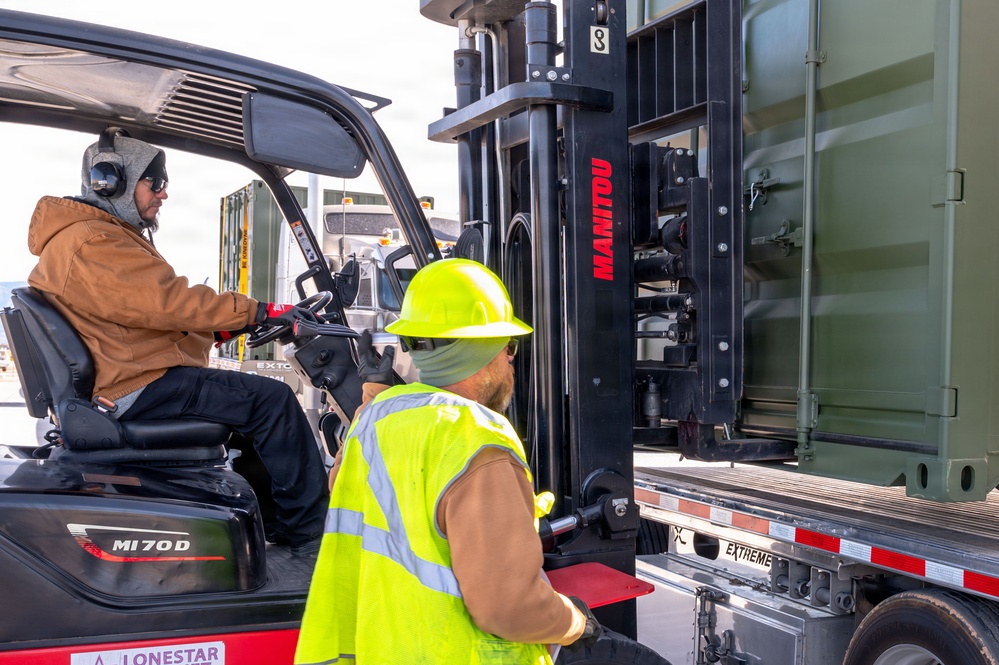 Holloman and PACAF coordinate mass overseas shipment