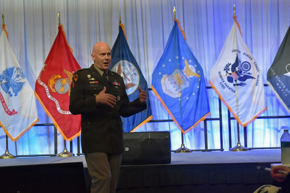 Deputy Chief of Staff, G-6, Lt. Gen. John Morrison Jr., speaks at TechNet Cyber