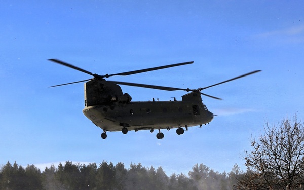 2nd Battalion, 147th Aviation Regiment helicopters, crews support sling-load training event with artillery unit at Fort McCoy