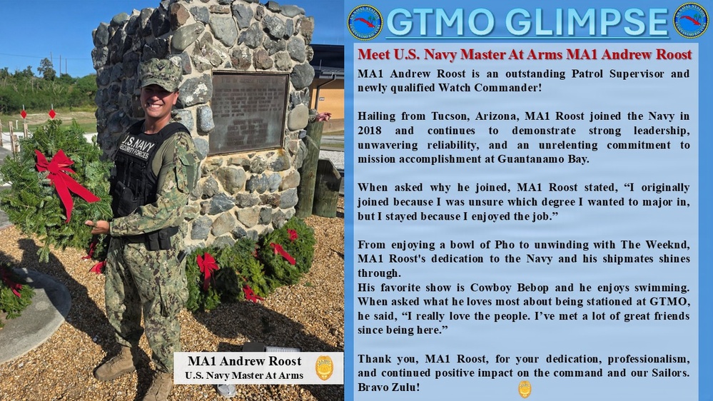 Meet U.S. Navy Master At Arms MA1 Andrew Roost