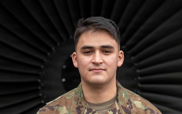 Ahead of his stripes: Senior Airman Vela leads aerospace propulsion