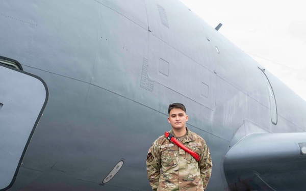 Ahead of his stripes: Senior Airman Vela leads aerospace propulsion