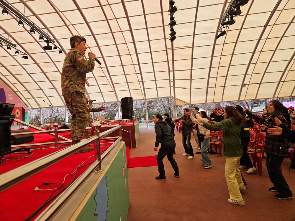 Eighth Army Rock Band Performs at Eden Cherry Blossom Festival