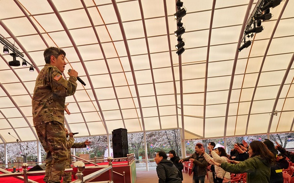 Eighth Army Rock Band Performs at Eden Cherry Blossom Festival