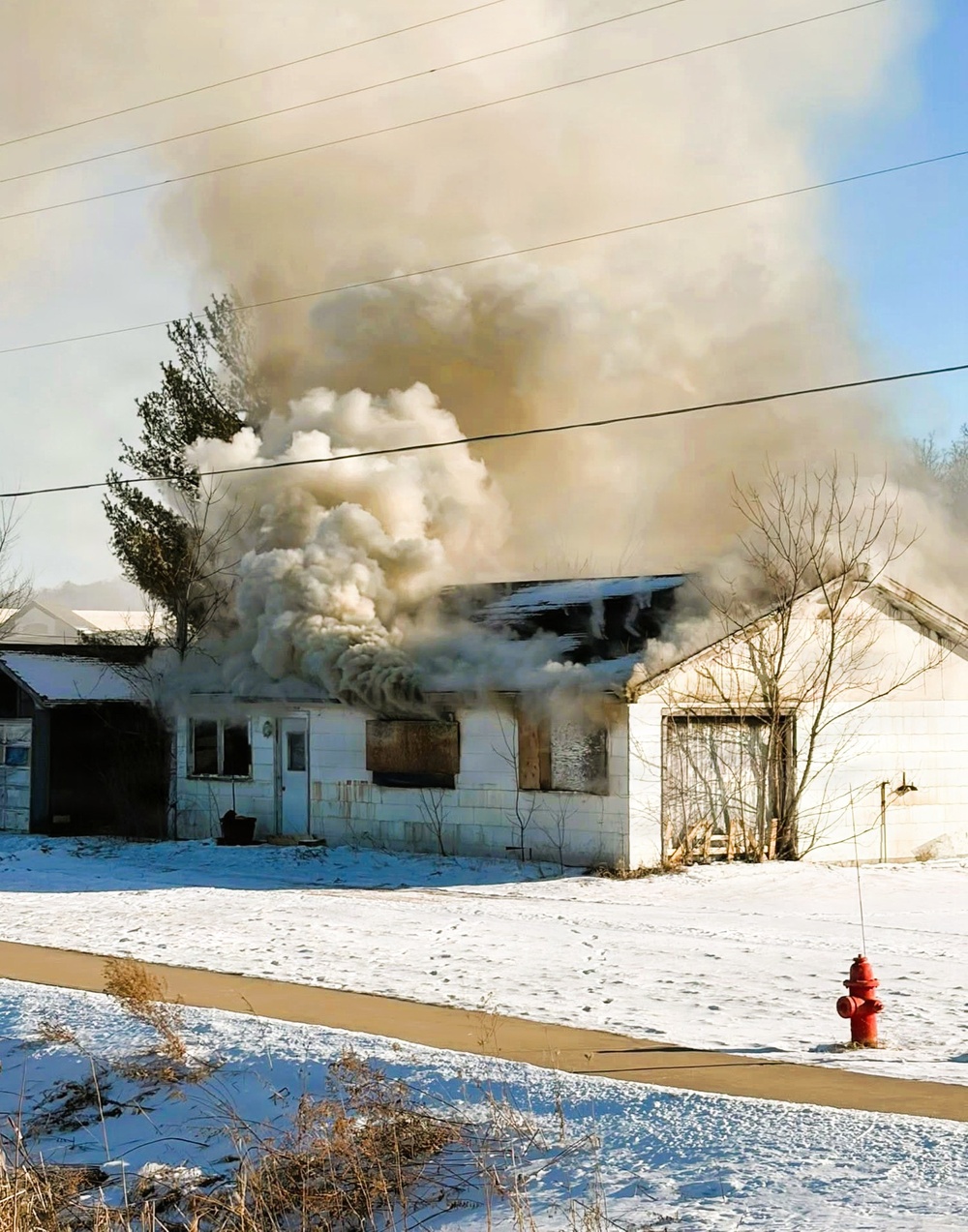Fort McCoy firefighters provide mutual aid support to fire in Tomah