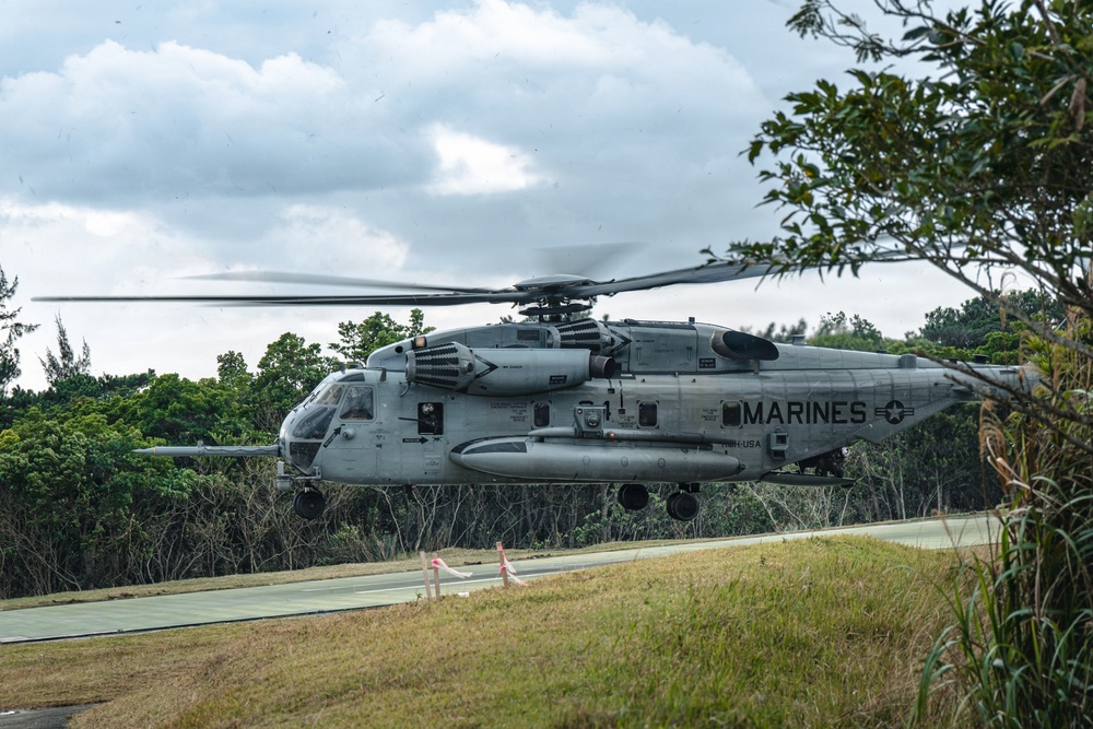 U.S. Marines load MMSP on CH-53E Super Stallions for MCCRE