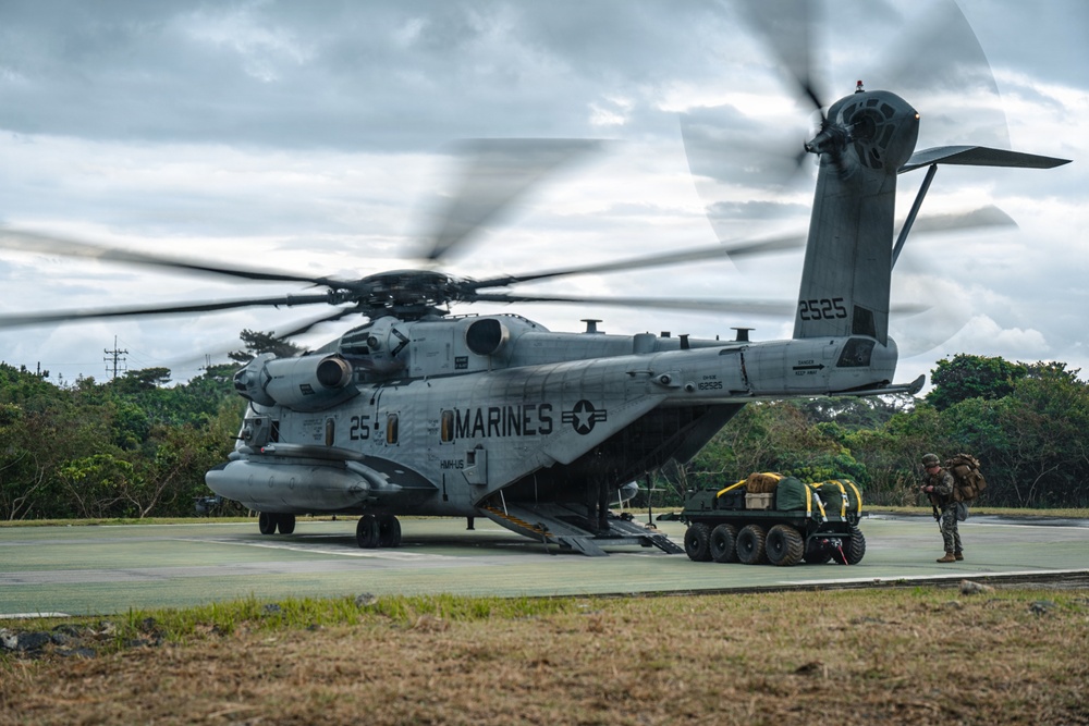 U.S. Marines load MMSP on CH-53E Super Stallions for MCCRE