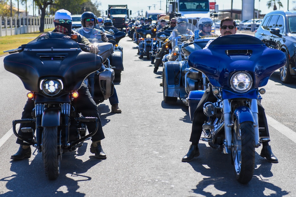 McAllen, Texas Veteran Motorcycle Club in route to the South Texas Motorcycle Museum