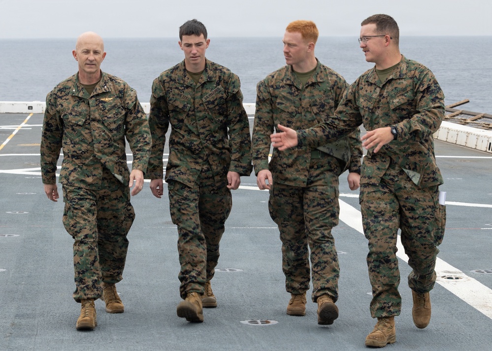 U.S. Marine Corps Leadership Oversees Amphibious Combat Vehicle Launch