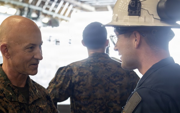 U.S. Marine Corps Leadership Oversee Amphibious Combat Vehicle Launch